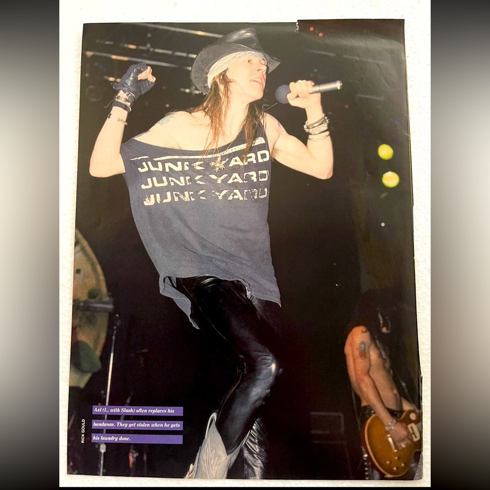 Vintage Guns N Roses Axl Rose pinup